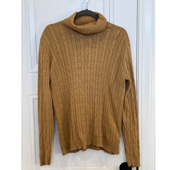 Jones New York Sweaters - Jones New York Signature 1xl Camel Cable-Knit Turtleneck Sweater EUC Classic